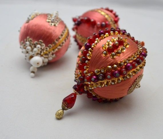 vintage beaded christmas ornaments copper colored ornament vintage beaded christmas ornaments copper colored ornament