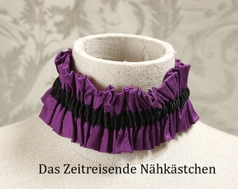 Garter belt - purple silk