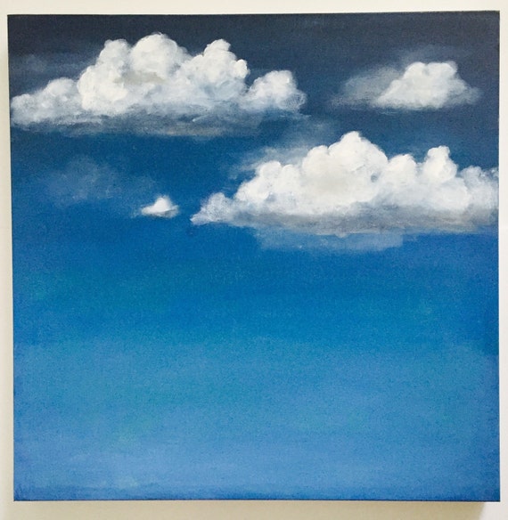 Original Acrylic Painting Cloud Painting Cloud Art