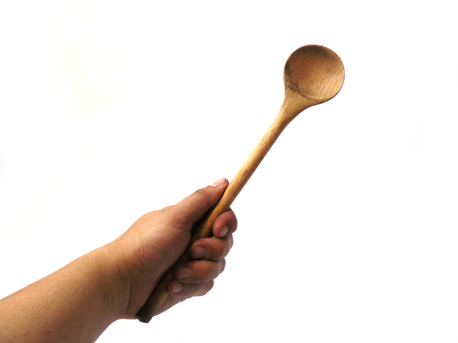 Vintage long wooden spoon large spoon of wood wood by