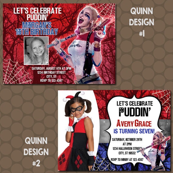 Harley Quinn Invitations 3