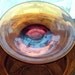 Ancien pot d'apothicaire italien Empoli verre ambré spirale tige