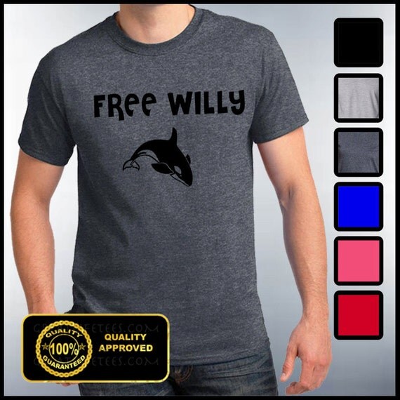 Funny Free Willy Tshirt Orka Whale Shirt Humor Geek Animal Tee