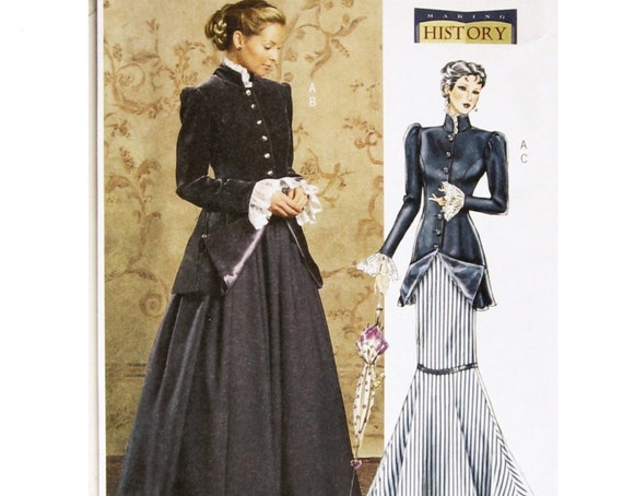 Steampunk Dress Steampunk Jacket Steampunk Costume BUTTERICK B4954 sz 8-14 b 31.5-36" UNCUT Edwardian Dress Edwardian Jacket Victorian Dress by MadPatterns1 steampunk buy now online