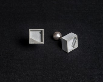 Micro Concrete Cuff Links #3 - ELEMENTS Collection