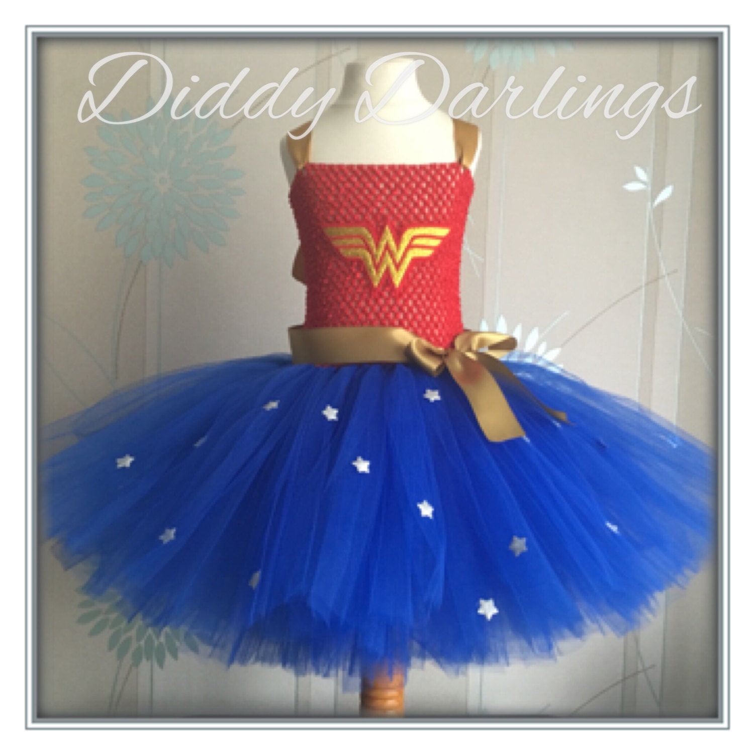 Wonder Woman Tutu Dress. Superhero Tutu Dress. Inspired