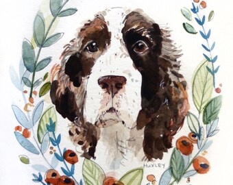 8x10 Custom Pet Portrait Illustration