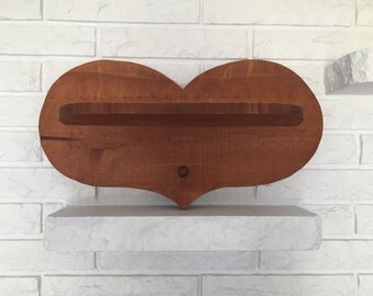 Hand Carved Wooden Shelf