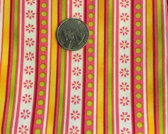 Pink, orange, green fat quarter