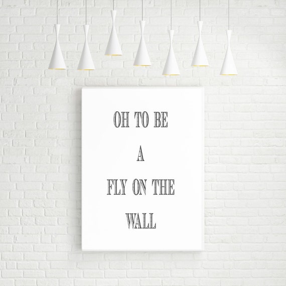 FUN printable quote oh to be a fly on the wall