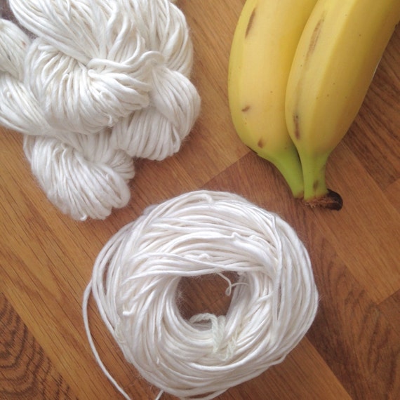 Banana Silk Vegan Yarn Hand Spun Fibre 50g and 100g Skein