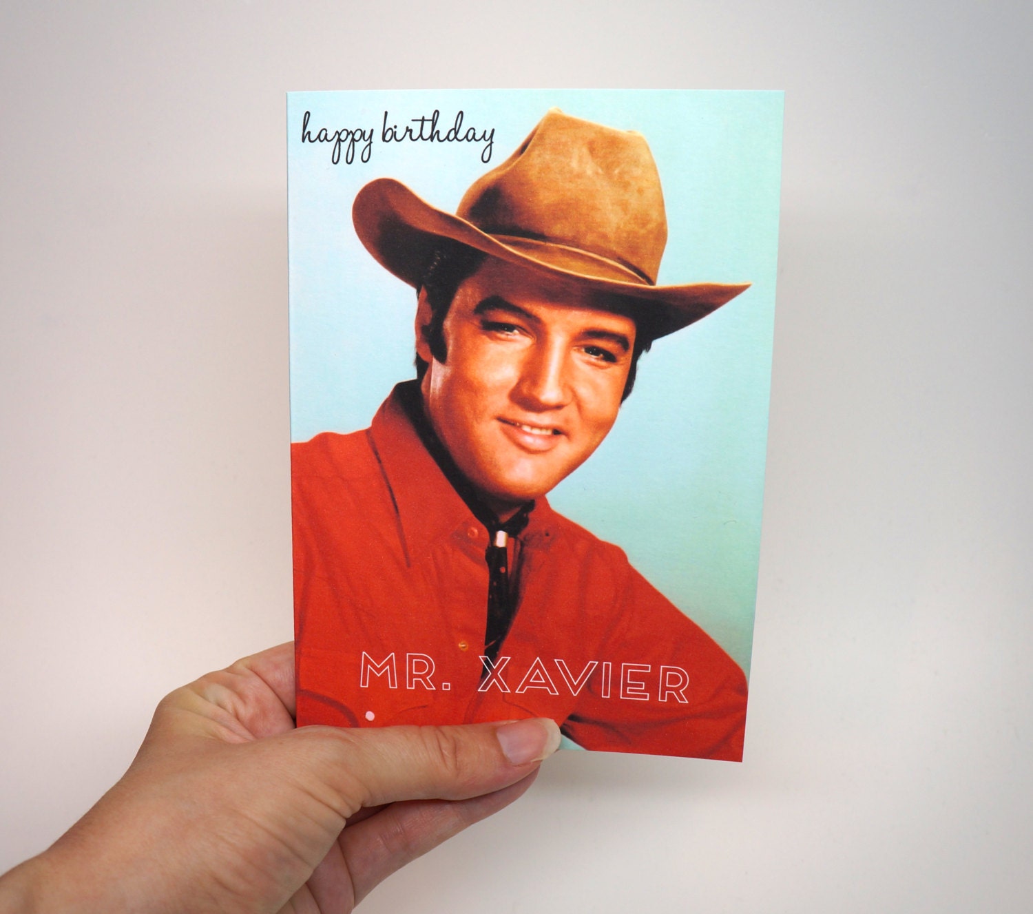 Elvis Wishes You Happy Birthday Personalized Greeting Card