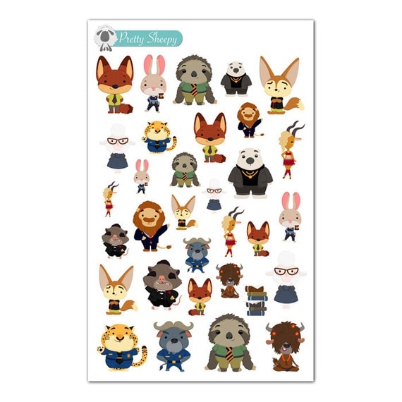 zootopia stickers disney planner stickers