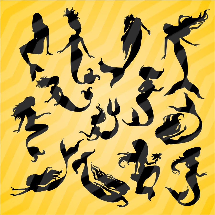 Free Free 90 Mermaid Silhouette Mermaid Hair Svg SVG PNG EPS DXF File