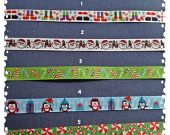 3/8 Wide Custom Made Adjustable Christmas Patterns Breakaway Cat Collar