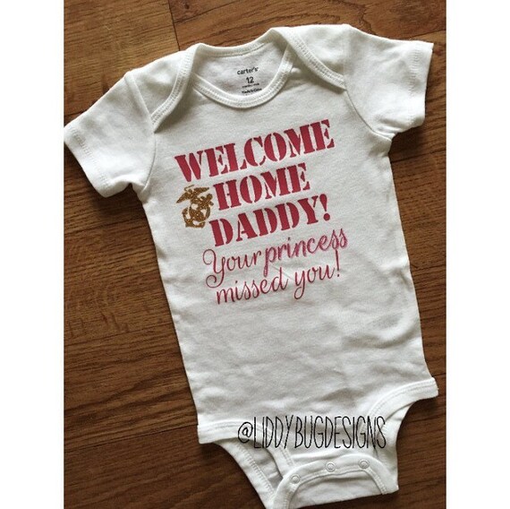 home daddy Deployment onesie personalized // baby