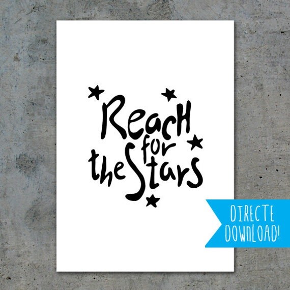 Printable poster Reach for the stars