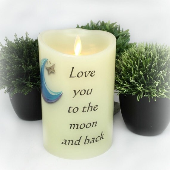 Flameless Candle LED Candle Love You To by TheCustomCandlePlace