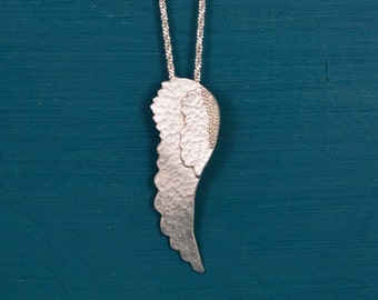 sterling silver angel wing necklace