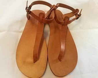 Greek Leather Sandals (38 - White)