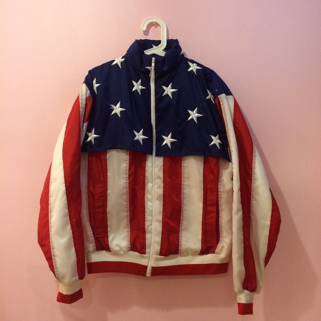 Vintage Unisex American Flag Jacket Size S