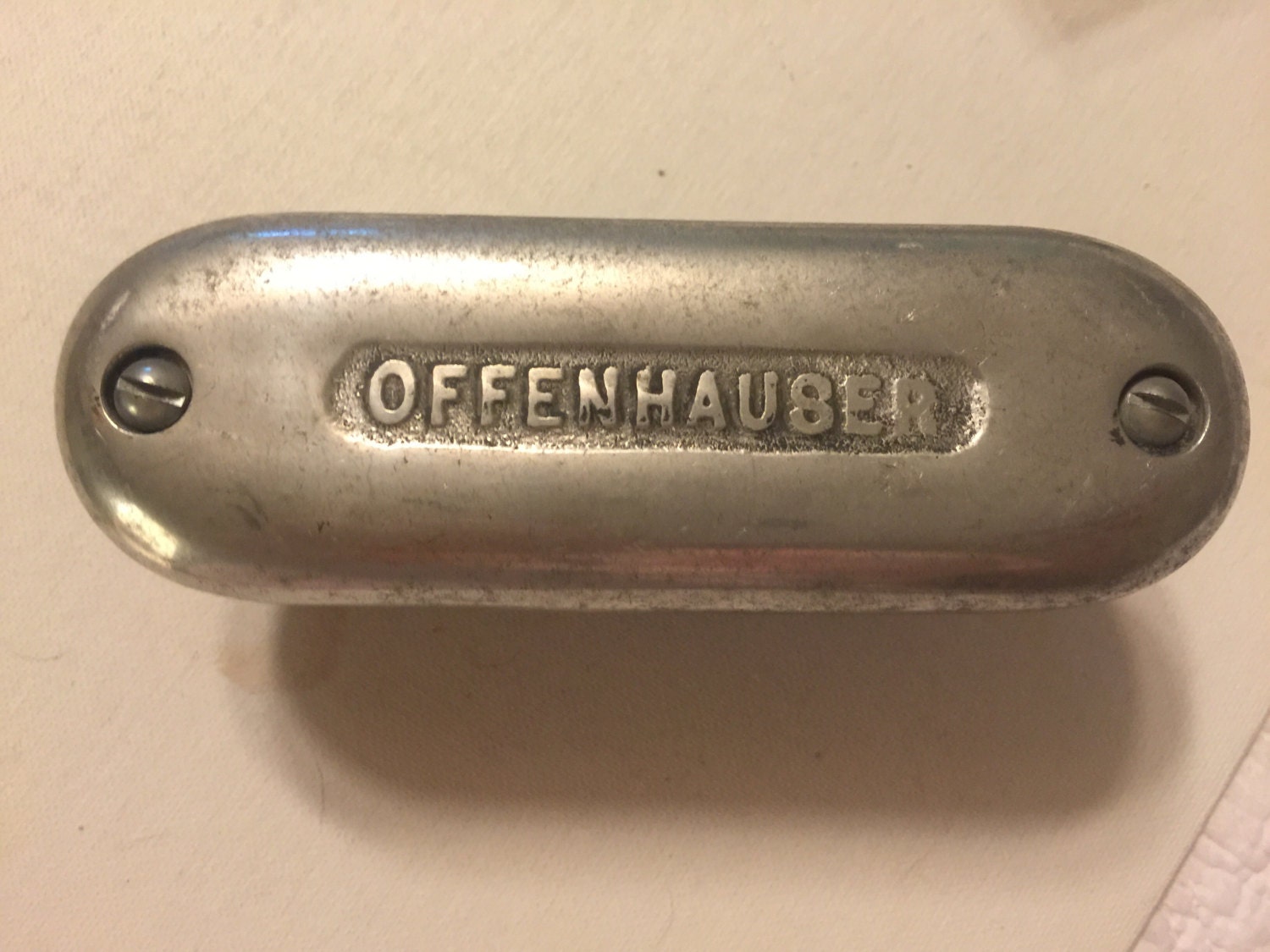Vintage Aluminum Offenhauser Valve Cover Breather 5 1/2 x 2