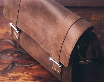 Leather Messenger bag. Brown bag. Brown messenger bag. Man bag. Mens leather messenger bag. Brief bag. Laptop bag. Brown men bag.