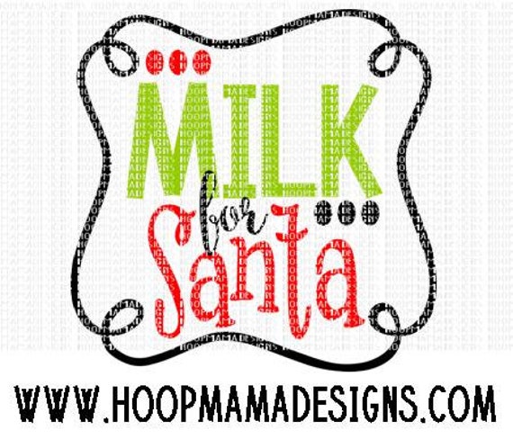 Download Milk For Santa SVG DXF eps and png Files for Cutting Machines