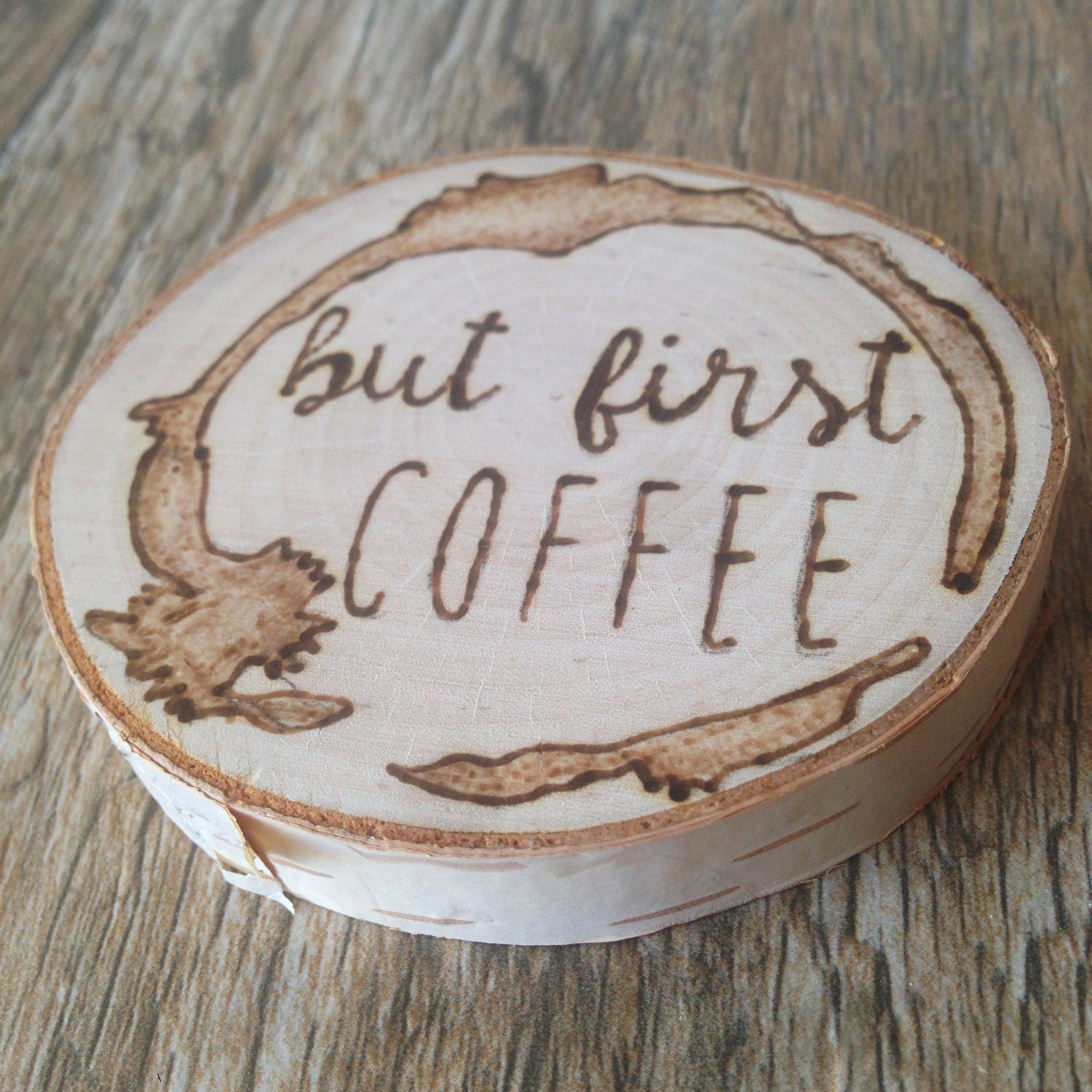 Wood Slice Coaster Custom Wood Burn Art but by RMichaelCreations