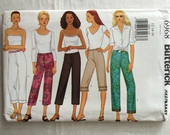 Butterick 6968 UNCUT New Misses Size 12, 14, and 16 Pants Pattern