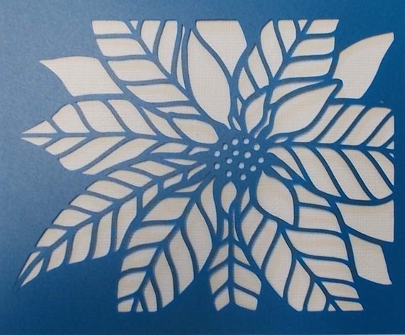 Poinsettia Stencil by kraftkutz on Etsy