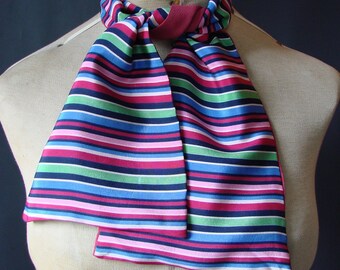 Antique 1930s/30s Art Deco Sriped Neck SCARF Vintage