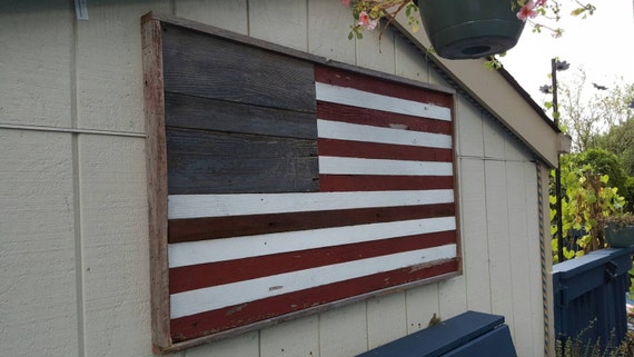 Salvaged Barn wood American Flag