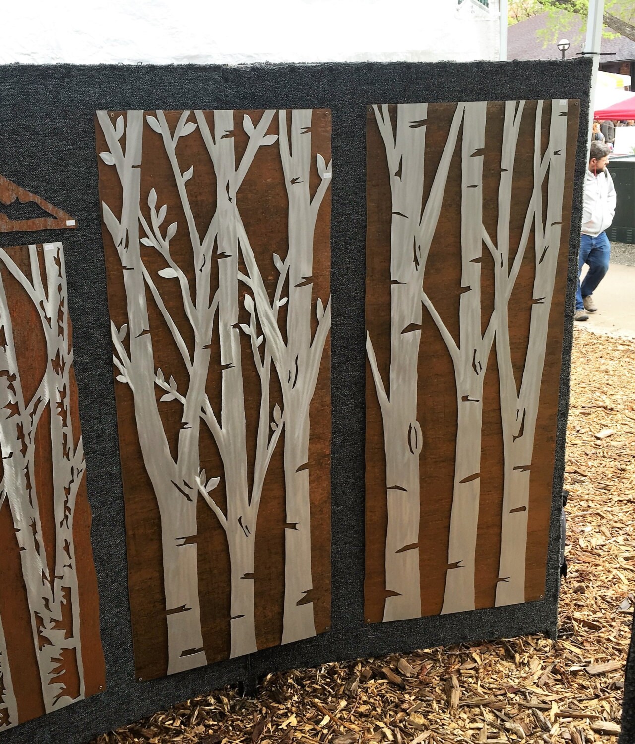 Summer Aspen Tree Wall art. Metal artwork by BearMountainMetalArt