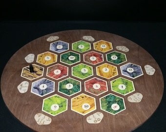 4 Player Catan Frame with movable port tiles splits into 4 parts for storage