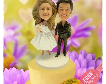 Elvis cake toppers Personalised cake topper Themed cake toppers Unique wedding cake toppers Custom cake topper Bride and groom cake toppers