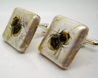 Bee Cufflinks Glass