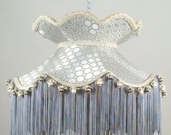 Victoria style vintage lampshade silk and designer trimming