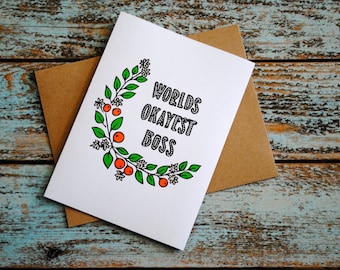 Boss's day snarky card