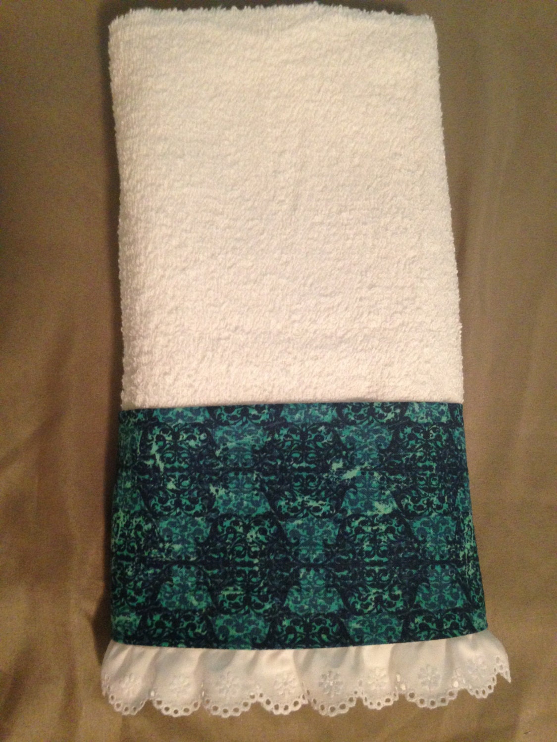 Blue & Aqua Pretty Bath Hand Towel New