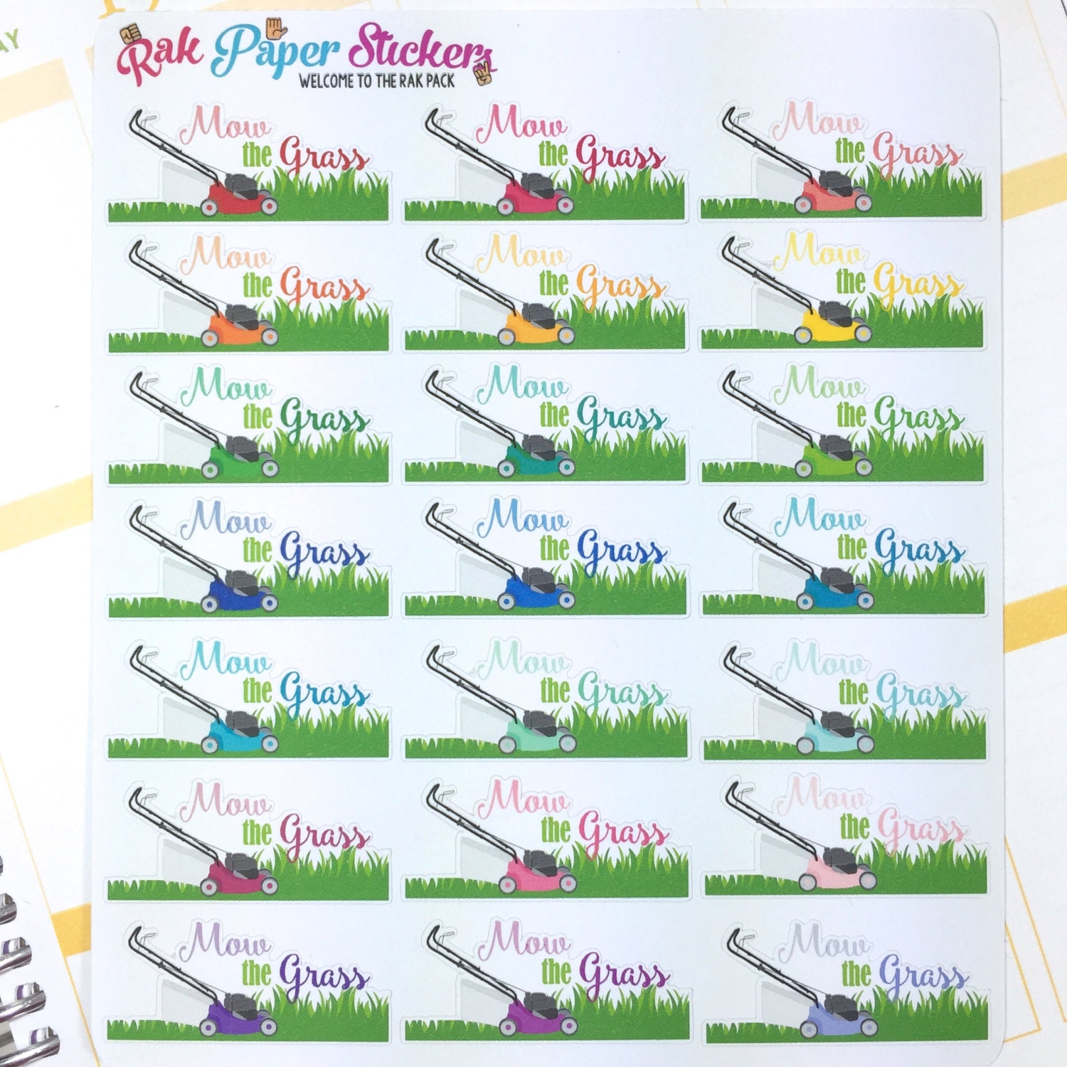 Lawn Mower stickers set of 21 stickers for your Erin