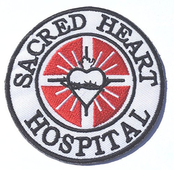 Sacred Heart Hospital Patch Embroidered Iron on Badge Scrubs