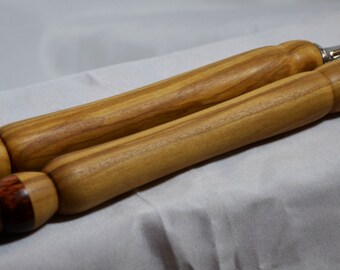 Olive wood steak knife and fork