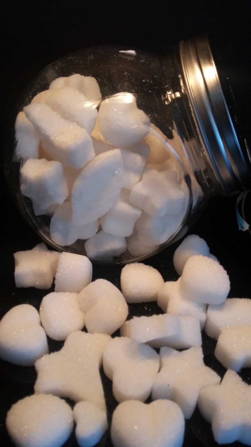 50 Organic Sugar Cubes in jar sugar by NostroTe