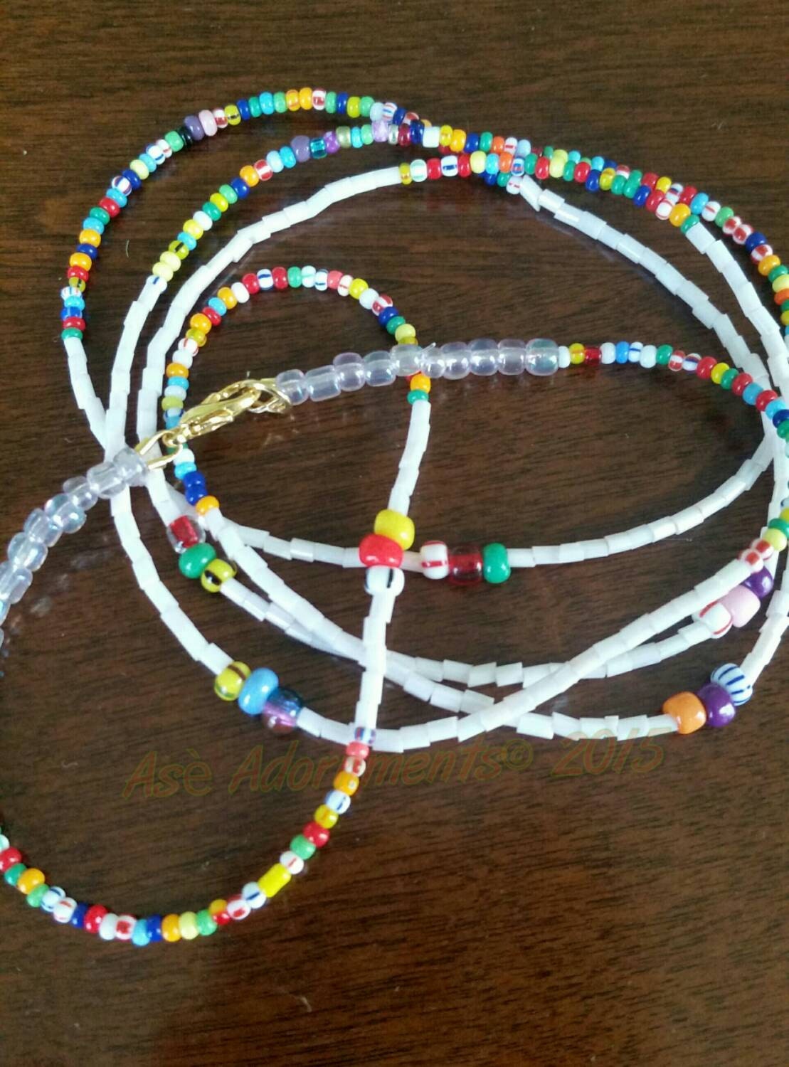 7 Potências 7 African powers & Pink waist beads by AseAdornments