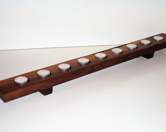 Wood Candle Centerpiece with 9 candle holders
