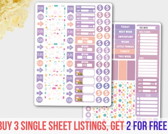 Lavender Sticker Set, Lavender Stickers, Lavender Planner, Lavender Planner Stickers, Lavender Sticker Kit, Trendy Color Stickers, ECLP