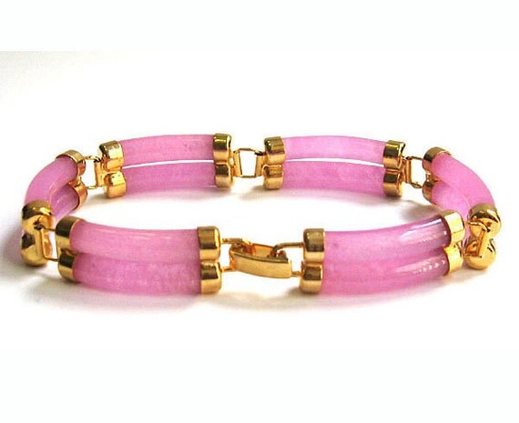 18k Double Strand Lavender Jade Bracelet by Tigerstars on Etsy