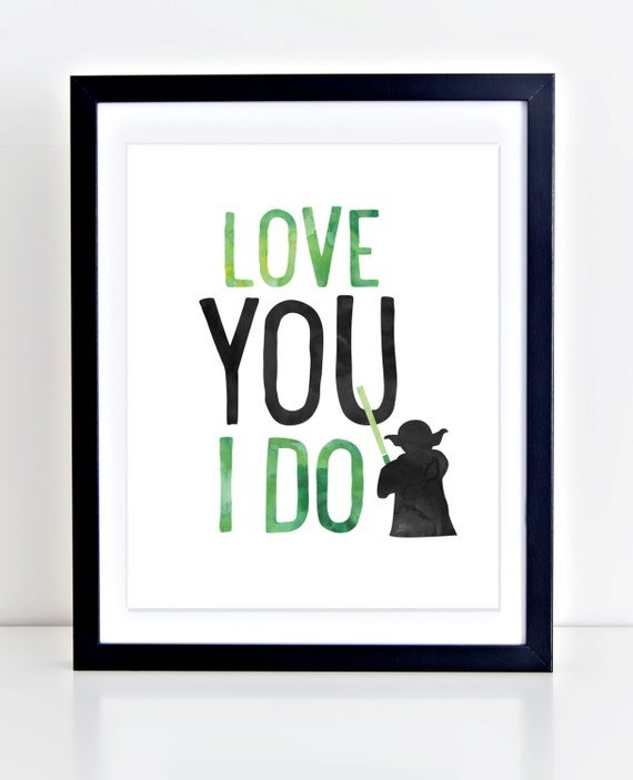  Star  Wars Print  Printable Wall  Art Yoda Print Boys Nursery