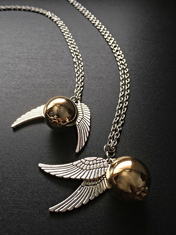 Golden Snitch Necklace Harry Potter Fandom By Celestialmerchant